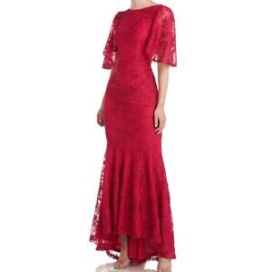 JS Collection Emilia Red Embroidered Dress